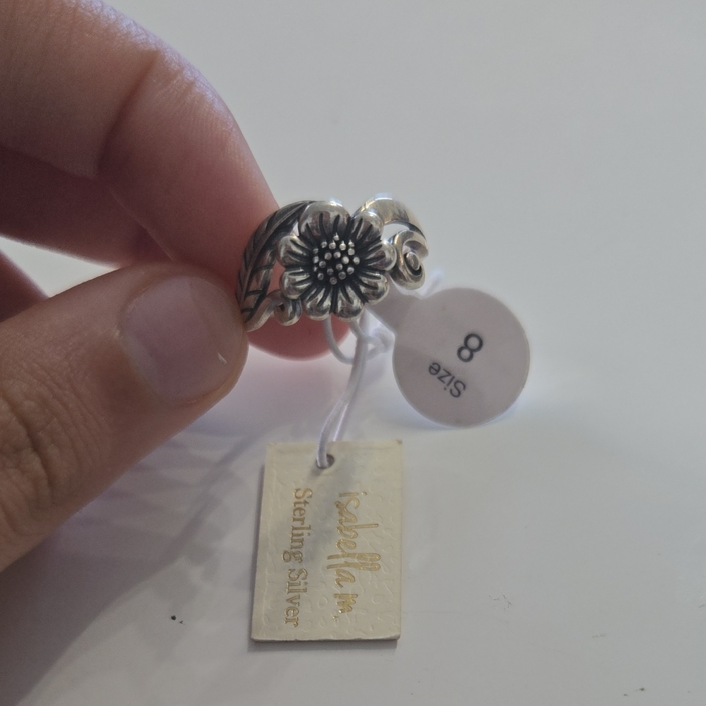 Isabella m. Sterling Silver Size 8 Sunflower Ring